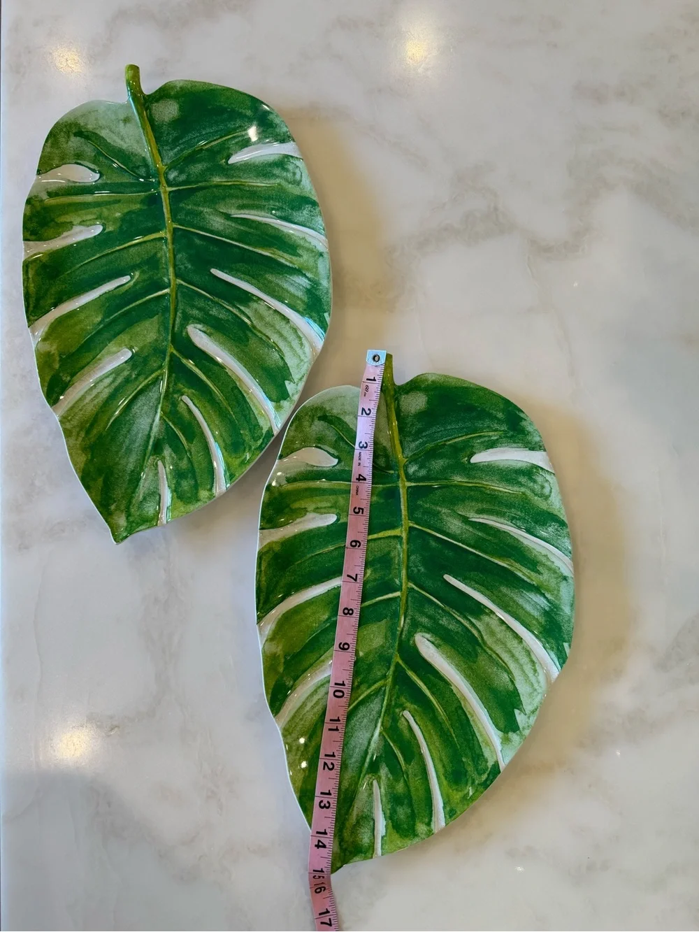 CYNTHIA ROWLEY | PALM LEAF MELAMINE SERVING TRAYS (SET OF 2)